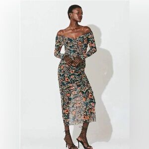 CLEOBELLA macey mesh midi dress in tallulah